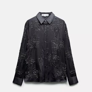 ZARA EMBROIDERED BEADED SHIRT ZW COLLECTION